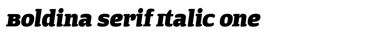 Boldina Serif Italic One